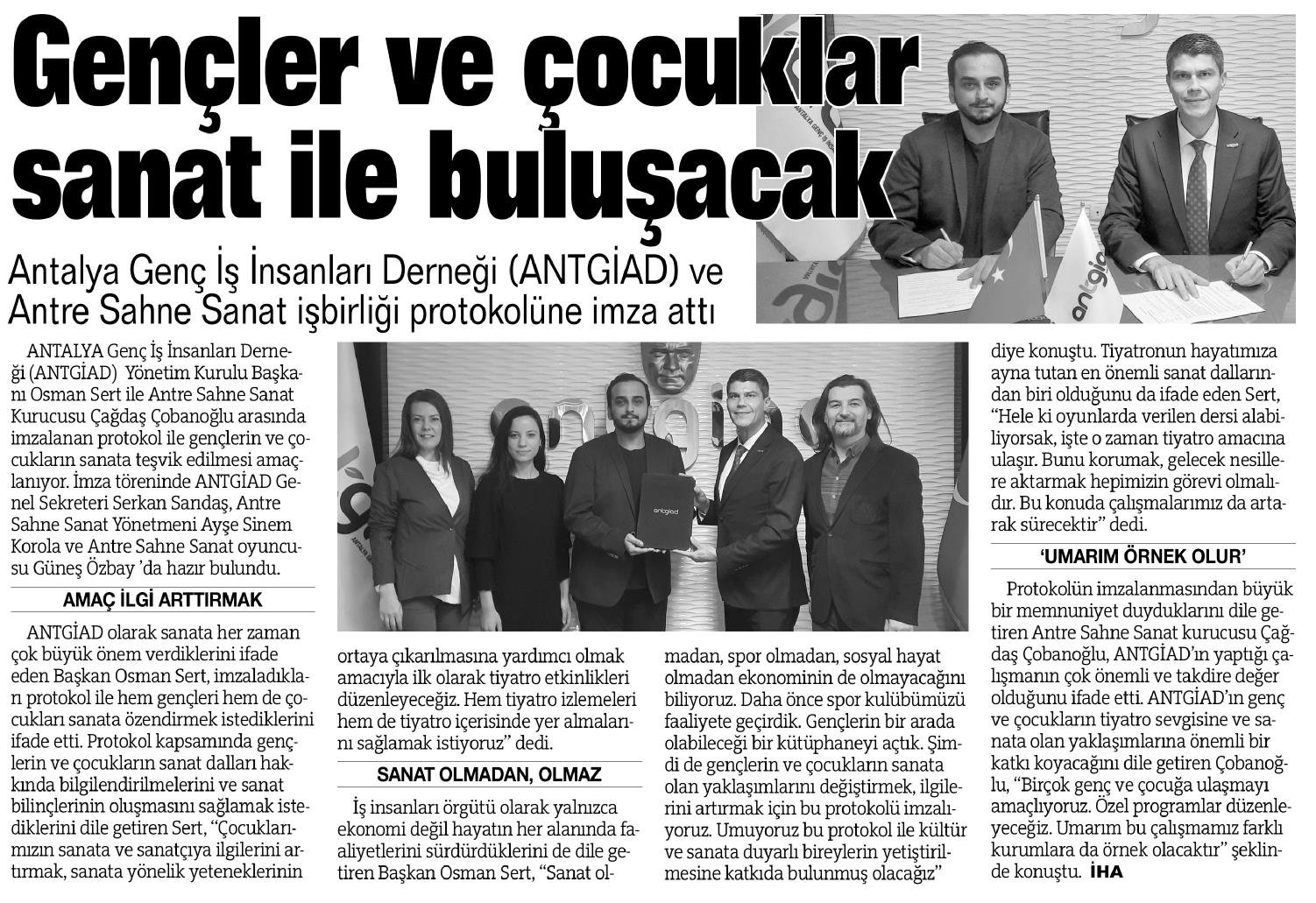 ANTGİAD gençleri ve çocukları tiyatro ile buluşturacak
