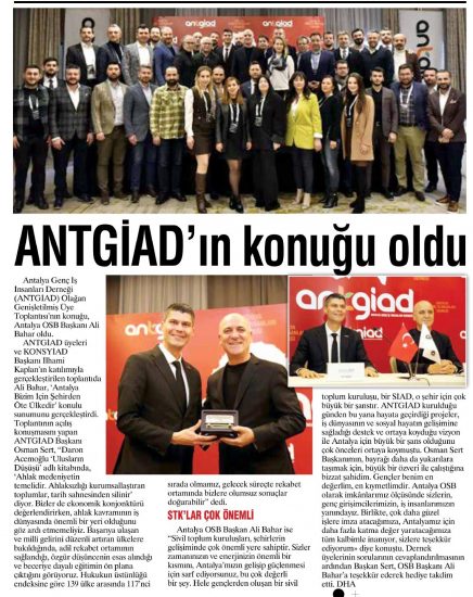 ANTGİAD’IN KONUĞU OSB BAŞKANI BAHAR