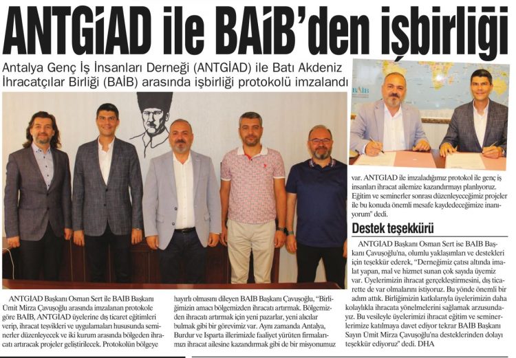 ANTGİAD ile BAİB işbirliği protokolü imzaladı