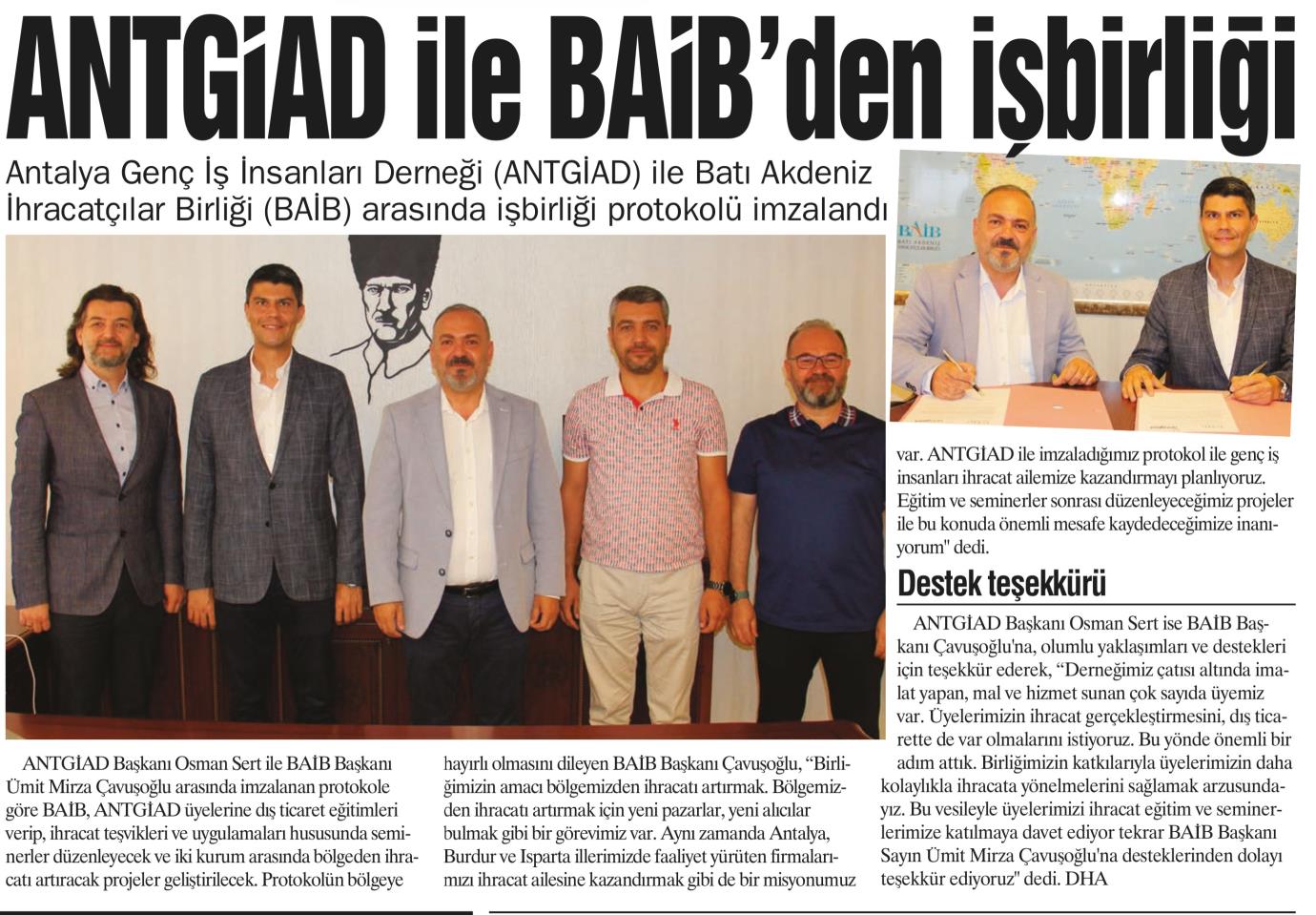 ANTGİAD ile BAİB işbirliği protokolü imzaladı