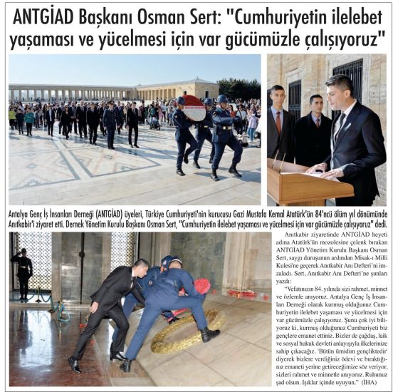 ANTGİAD’DAN ANITKABİR ZİYARETİ