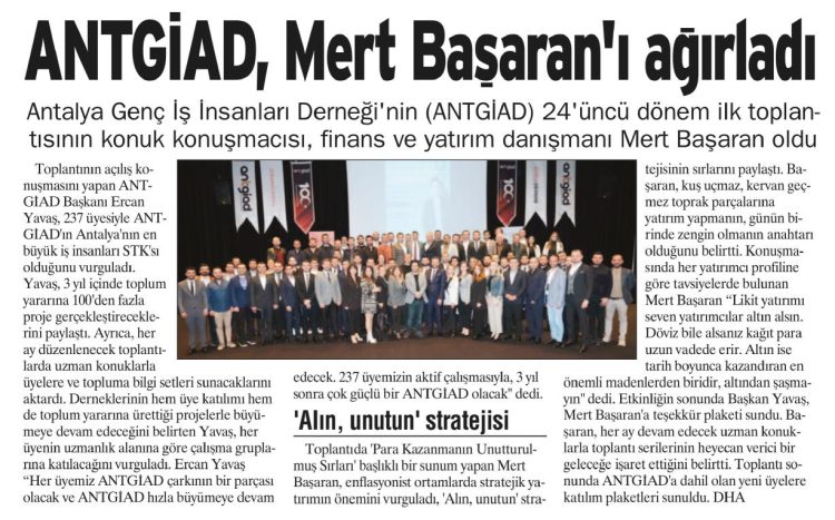 ANTGİAD MERT BAŞARAN’I AĞIRLADI