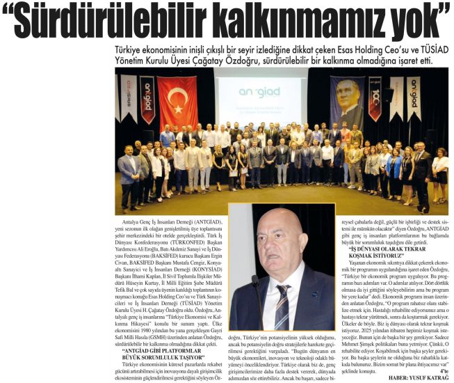 TÜRKİYE EKONOMİSİ MASAYA YATIRILDI