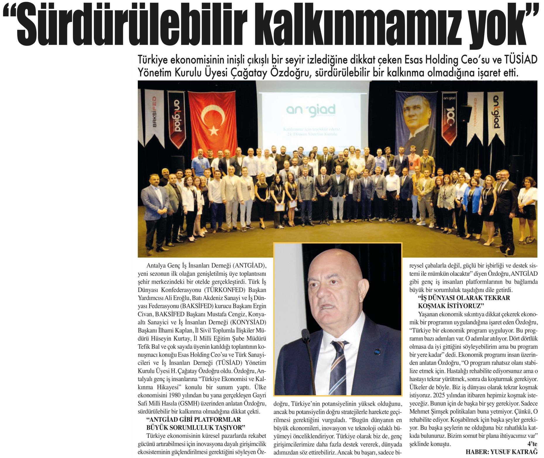 TÜRKİYE EKONOMİSİ MASAYA YATIRILDI