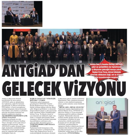 ANTGİAD’DA STRATEJİ VE VİZYON BULUŞMASI